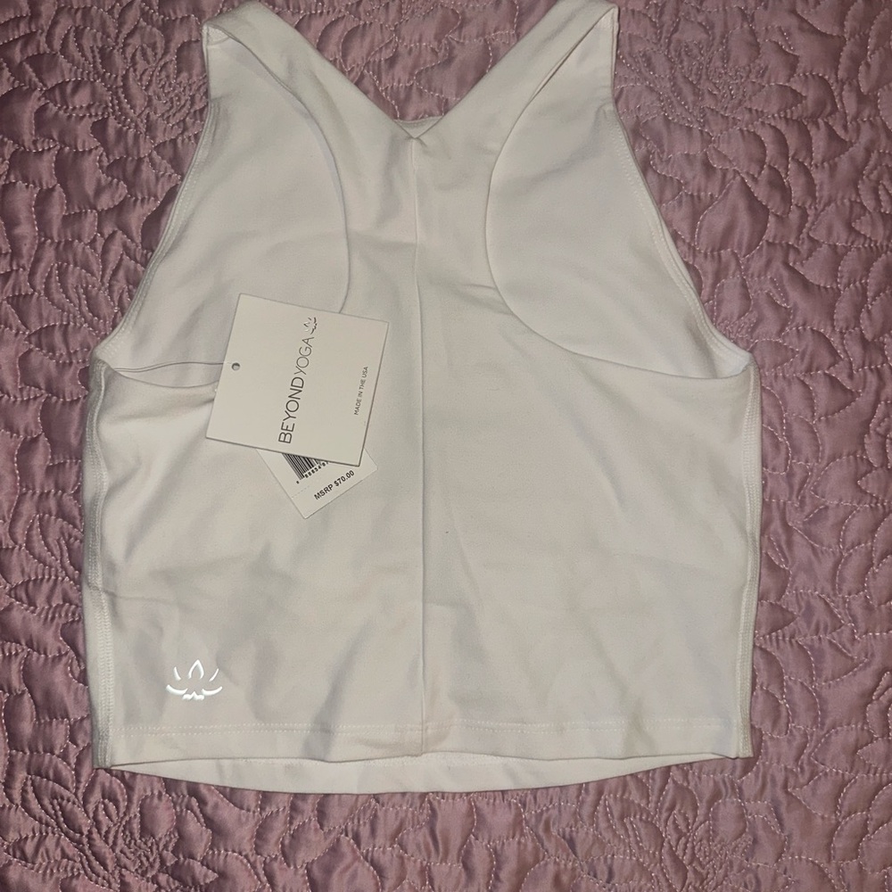 Beyond Yoga Classic White Sleeveless Top